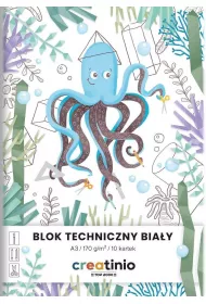 Top-2000 Blok techniczny A3 Creatinio biay 10 kartek 10 szt.