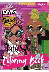 Kolorowanka z naklejkami LOL OMG Queens 2