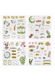 Dalprint Naklejki akwarelowe papierowe Love & Marriage 4 arkusze