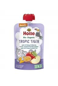 Holle Mus Tropikalny Tygrys Jabko z mango i marakuj od 8 miesica 100 g Bio