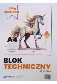 Blok techniczny A4 bia�y Wektor PREMIUM 250 g 10szt