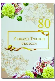 Trend Kartka okoliczno�ciowa Urodziny 80