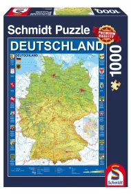 Puzzle 1000 el. Mapa Niemiec Schmidt