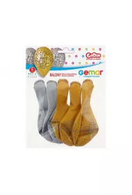 Balony Gemar Happy New Year 6 szt