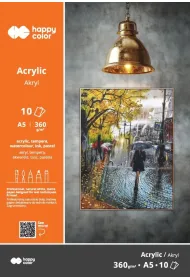 Blok do akrylu Art. A5 360g. 10ark.  Happy Color