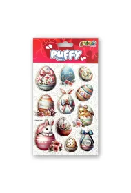 Naklejki Penmate Kolori Puffy PUFE-1006 Wielkanocne jajka