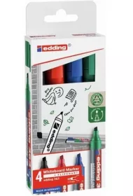 Edding Marker do tablic sucho�cieralnych 1-5mm 4 kolory