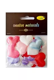 Galeria Hobby Aplikacje materia�owe serca mix 3cm