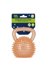 Zabawka dla psa Pi�ka 9,5cm z uchwytem pomara�czowy TRIK&ROLL 560870