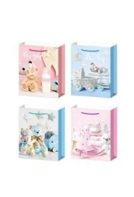 W&k Torebka prezentowa M Baby girl boy