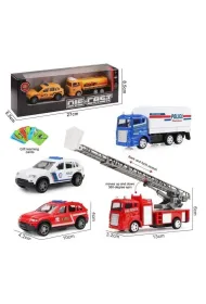 Auto metalowe z kartami Merkpol