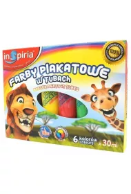 InSpiria Farby plakatowe w tubach 6 x 30 ml