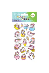 Happy Color Naklejki 3D PUFFY-Unicorns 10x20cm