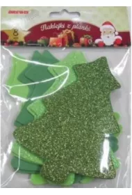 Brewis Naklejki z pianki brokatowe Chonki
