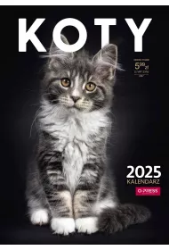 Kalendarz 2025 A4 cienny Koty