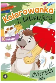 Malowanka A5 Kolorowanka z tatua�ami. Zwierz�ta le�ne SKRZAT 072785