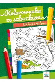 Kolorowanka ze szlaczkiem W lesie i na ��ce