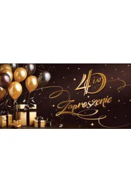 AbCard Zaproszenie na 40 Urodziny Z186 (5 szt)
