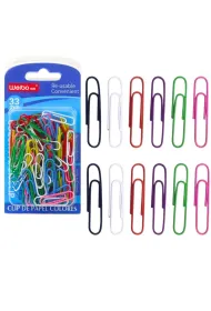 LeanToys Spinacze biurowe kolorowe 33mm 90 szt.