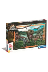 Puzzle 104 el. Maxi SuperColor. Jurrasic World Clementoni