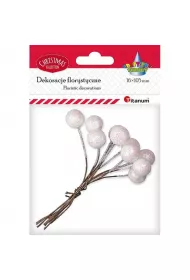 Titanum Drucik z kulk� brokatow� bia�a 15 mm