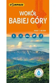 Mapa turystyczna - Wok� Babiej G�ry laminowana