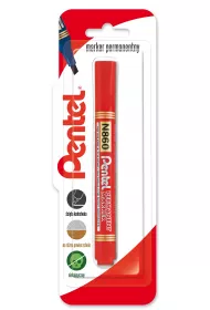 Pentel Marker permenentny z �ci�t� ko�c�wka N860 czerwony