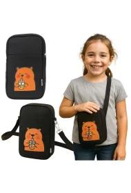LeanToys Saszetka na rami� Kapibara czarna 20x14,5cm