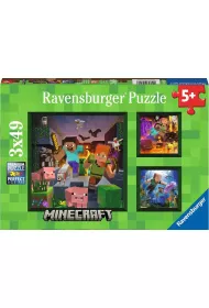 Puzzle 3x49 el. Minecraft 056217 p8 Ravensburger
