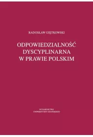 eBook Odpowiedzialno dyscyplinarna w prawie polskim pdf