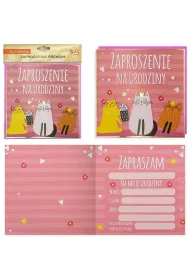 Kukartka Zaproszenie Urodziny 5 szt.