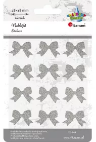 Titanum Naklejki wypuk�e kokardy 2,8 x 1,8 cm 12 szt.