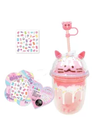 Kubek 350ml Kotek  ze s�omk� i naklejkami