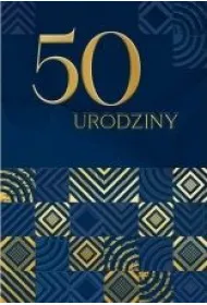 Karnet B6 LUX 50 urodziny, granatowe