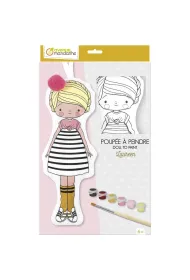 Lalka Lisa z materia�u do pomalowania Clairefontaine