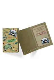 Kukartka Karnet B6 DK-750 Urodziny samochody
