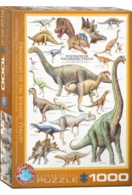 Puzzle 1000 el. Dinozaury z okresu jurajskiego Eurographics