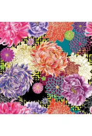 Museums & Galleries Karnet kwadrat z kopert� Asian Floral