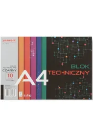 Polsirhurt Blok techniczny A4 Premium czarny 180g 10 arkuszy