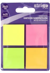 Strigo Karteczki samoprzylepne kwadraty 4x20 karteczek