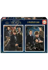 Puzzle 2x500 el. Fantastyczne zwierz�ta Educa
