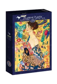 Puzzle 1000 el. Kobieta z wachlarzem, Gustave Klimt Bluebird Puzzle