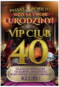 Yeku Karnet Urodziny 40 damskie