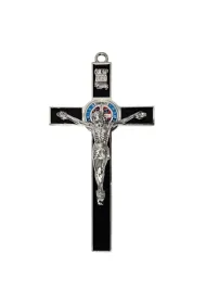 Krzy� czarny metalowy Benedykta 30cm
