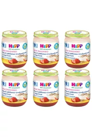 Hipp Moje niadanko Musli jabkowo-truskawkowe z jogurtem po 9. miesicu zestaw 6 x 160 g Bio