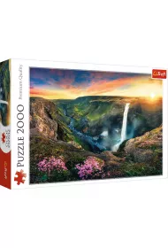 Puzzle 2000 el. Wodospad Haifoss. Islandia Trefl