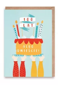 Cardie Kartka urodzinowa 100 lat, albo dwie�cie + eko koperta