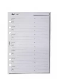 Antra Wk�ad do organizera A5 Adresy