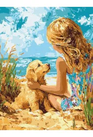 Ideyka Malowanie po numerach - Weso�y piesek 30x40cm