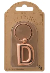 If Metalowy brelok do kluczy litera D Keyring